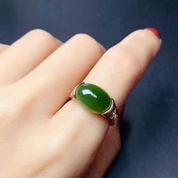 Anillo De Jade Azul Grande Nasiya 13x18mm Gema Plata 925 De Anillo De Jade Azul Grande Nasiya 13x18mm Gema Plata 925 De