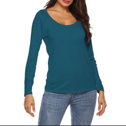 Womens Beaded Plain Long Sleeve T Shirt Ladies Stretchy Slim Fit Blouse Tops 14 