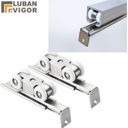 Hardware Slide Door Roller Side-Mounted Sliding Door Wooden Door Track Slide Pulley Hanging Rail Household Hardware Hardware Slide Door Roller Side-Mounted Sliding Door Wooden Door Track Slide Pulley Hanging Rail Household Hardware