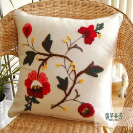 Chinese Handmade Silk Decorative Embroidery "Phoenix" Pillow Cushion Cover New 