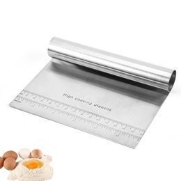 stainless steel butter cutter UK - Baking & Pastry Tools Stainless Steel Cake Scraper Cooking Dough Cutter Cream Spatulas Fondant Kitchen Butter Knife DIY Decoration