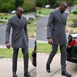 black white plaid blazer