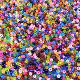 1000pcs 15g 2mm Round Opaque Lot Colorful Glass Czech Seed Beads Jewelry Making