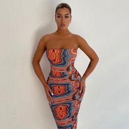 Vestido De Mujer Verano Envuelto Pecho Un Hombro Ondulado Pl 