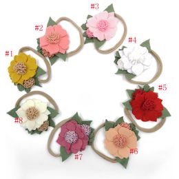 3 unidslote lazo de fieltro hoja flor elástico diadema de 3 unidslote lazo de fieltro hoja flor elástico diadema de