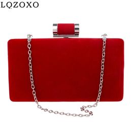 red velvet clutch bolsa