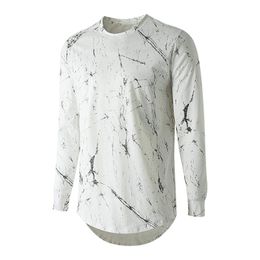 Blusas Hombre Primavera Verano Casual Slim O Neck Estampado Blusas Hombre Primavera Verano Casual Slim O Neck Estampado
