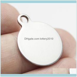 Wholesale 10-1000PCS Stainless Steel Round Blank Stamping Tags Pendants 20mm Dia 