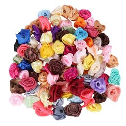 E177 Upick Double Satin Flowers Appliques Craft Wedding Party Sewing Decoration E177 Upick Double Satin Flowers Appliques Craft Wedding Party Sewing Decoration