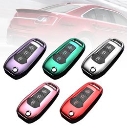 4-Buttons Car Remote Control Key Blank Shell Fob Case Cover for Ford Lincoln tb