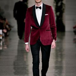 red velour suit jacket