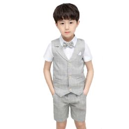 Kids Baby Boys Party Wedding Suit Summer Short Sleeve Tops+Shorts Page boy Sets 