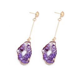 Dvacaman Ins Charm Geometry Crystal Crystal Drop Pendientes Dvacaman Ins Charm Geometry Crystal Crystal Drop Pendientes