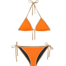 Conjunto de bikini deportivo para mujer Traje de baño Naranja Conjunto de bikini deportivo para mujer Traje de baño Naranja
