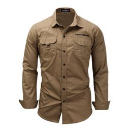 Hajotrawa Mens Cargo Long Sleeve Lapel Neck Comfortably Washed Button Down Shirts Hajotrawa Mens Cargo Long Sleeve Lapel Neck Comfortably Washed Button Down Shirts