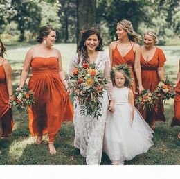 burnt orange bridal dresses