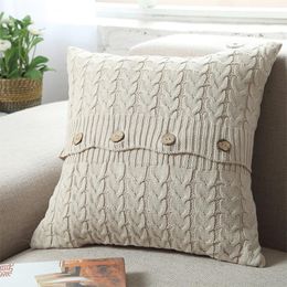 pillow sleep UK - Pillow Living Room Ornamental Pillows Cushion For Chair Home Decor Comfort Weaving Green Sleep Nordic Reading Bed Coarse Wool