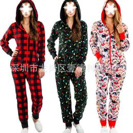 Pijamas de Navidad más tamaño mujeres ropa de noche damas niña de hombro tapa de Navidad 