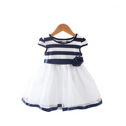Traje Para Niños Trajes De Algodón Stripe Sling Ruffle Lace Traje Para Niños Trajes De Algodón Stripe Sling Ruffle Lace