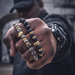 Cadena De Pulseras De Cuentas Con Calaveras King Calma Para Cadena De Pulseras De Cuentas Con Calaveras King Calma Para
