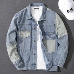 multi colored jean jacket mens