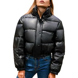 abrigos gruesos de imita Chaquetas de imitación de cuero para mujer abrigos gruesos de imita Chaquetas de imitación de cuero para mujer
