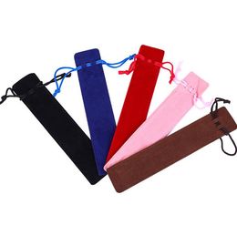 ivolks 100 Pcs Velvet Pen Bags-Single Pen Bag with Drawstring for School Office Business Gift ivolks 100 Pcs Velvet Pen Bags-Single Pen Bag with Drawstring for School Office Business Gift