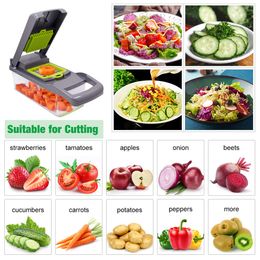 430 acero inoxidable cortador de la patata pepino Manual cortador cortador de la herramienta Dicing 430 acero inoxidable cortador de la patata pepino Manual cortador cortador de la herramienta Dicing