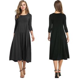 black flowy dress with sleeves