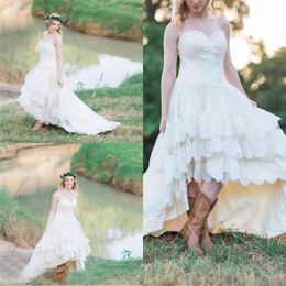 western high low wedding dresses