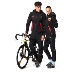 Winter Herren Fahrrad Sets Winddicht Jacken Hosen Verdicken Mantel Lange Hose Winter Herren Fahrrad Sets Winddicht Jacken Hosen Verdicken Mantel Lange Hose