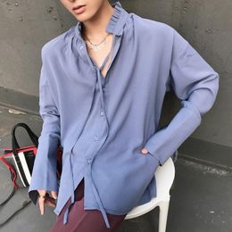 Las mujeres sin mangas Tops dobladillo irregular del borde del cordón del collar de V informal camisa de la gasa Las mujeres sin mangas Tops dobladillo irregular del borde del cordón del collar de V informal camisa de la gasa