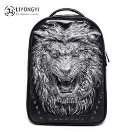 3d lion head backpack