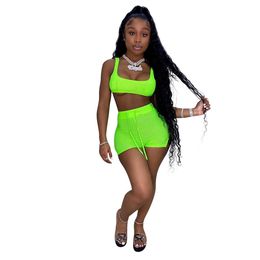 Traje De Verano Con Cordones Sling Tube Top Shorts De Encaje Traje De Verano Con Cordones Sling Tube Top Shorts De Encaje