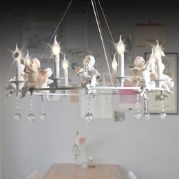 Luces colgantes de Ángel de resina modernasiluminación led lustre Luces colgantes de Ángel de resina modernasiluminación led lustre