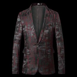 wine colored suit jacket