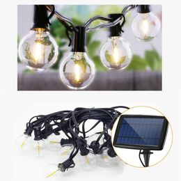 Bombilla LED Solar Powered Vintage Edison Cadena de Luces de jardín al aire libre de verano fiesta