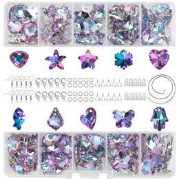 bead suppliers Canada - Other Jewelry Accessories Making Kit With Colorful Crystal Glass Pendants Beads Charms For Supplier Earing Necklace DIY