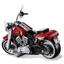 1037PCS Technic Compatible 10269 Motocicleta Fat Boy bloques Conjunto 