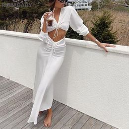 vestidos largos de playa blancos
