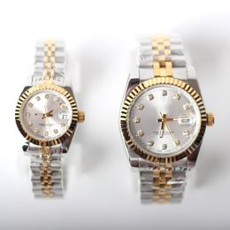 2021 luxury 36mm men's 28 women's watch sapphire mirror automatic mechanical diamond luminous convex calendar Couple models