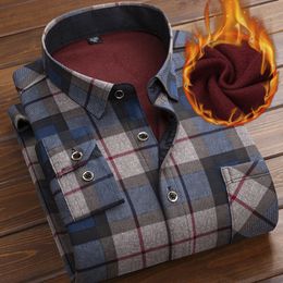 SELX Men Plus Size Warm Long Sleeve Slim Fit Button Up Fleece Lined Shirt SELX Men Plus Size Warm Long Sleeve Slim Fit Button Up Fleece Lined Shirt