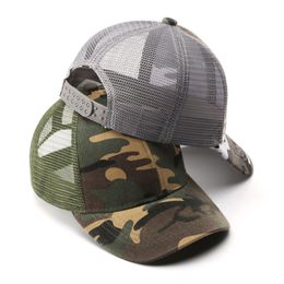 Sombrero Con Visera De Malla De Béisbol De Camuflaje Con Ban Sombrero Con Visera De Malla De Béisbol De Camuflaje Con Ban