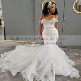off white mermaid wedding dress