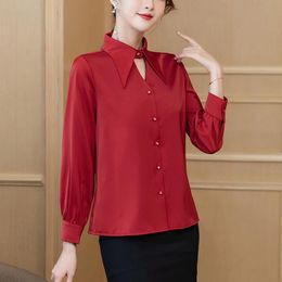 Red Silk Shirt Women Australia | New 