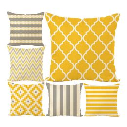 yellow checked cushions