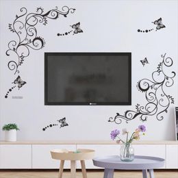 Wall Tattoo Butterfly Vine Chinese Butterfly Wall Sticker Flower Plant