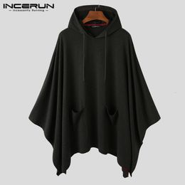 black hooded poncho mens