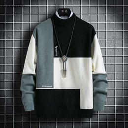 Thadensama Embroidered Knitted Striped Sweaters Mens New Casual Male Pullover Sweater Male Fashion Streetwear 