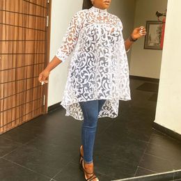 white sheer blouse plus size